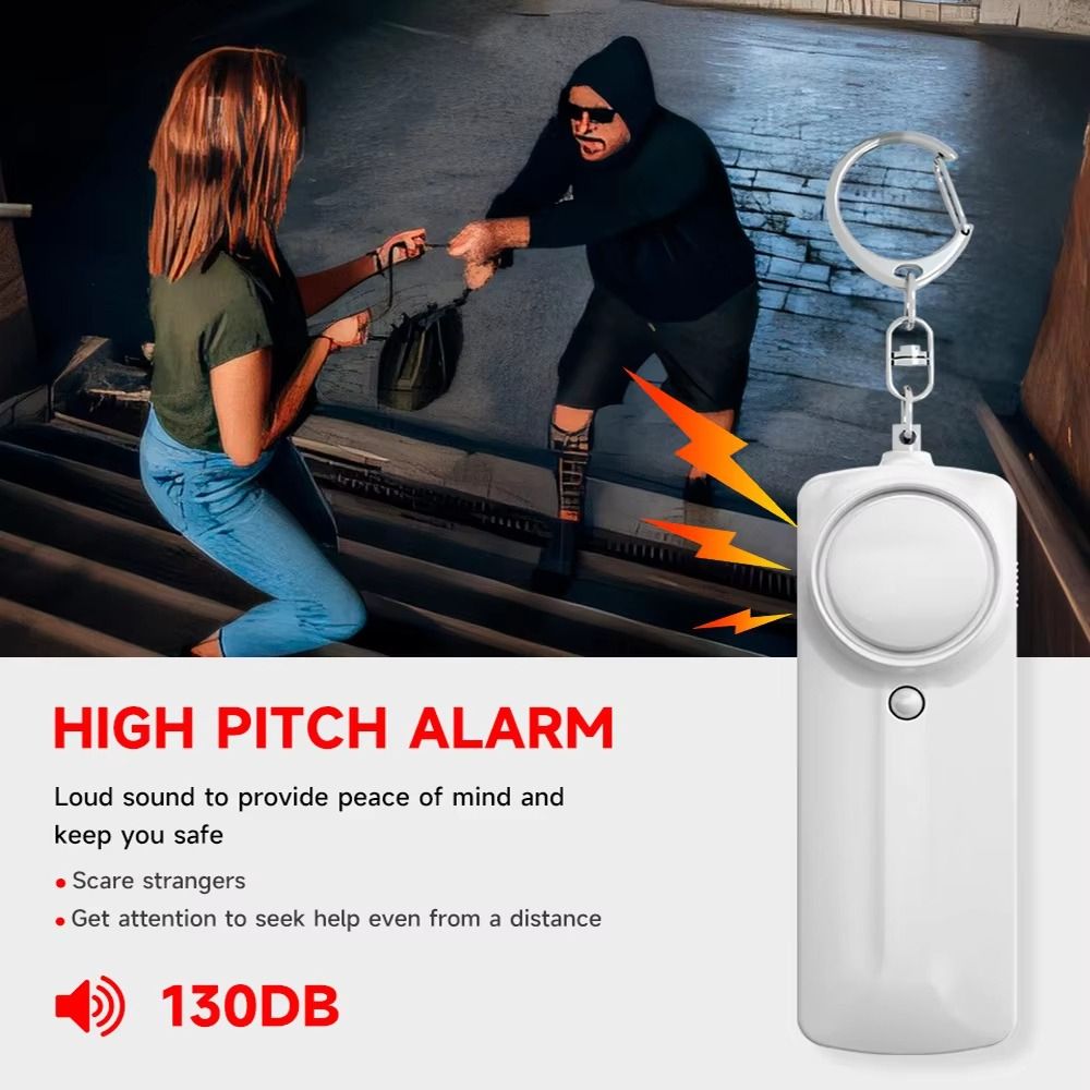 Personal Alarm Keychain - 130dB Yüksek Sesli Kişisel Güvenlik Alarmı,