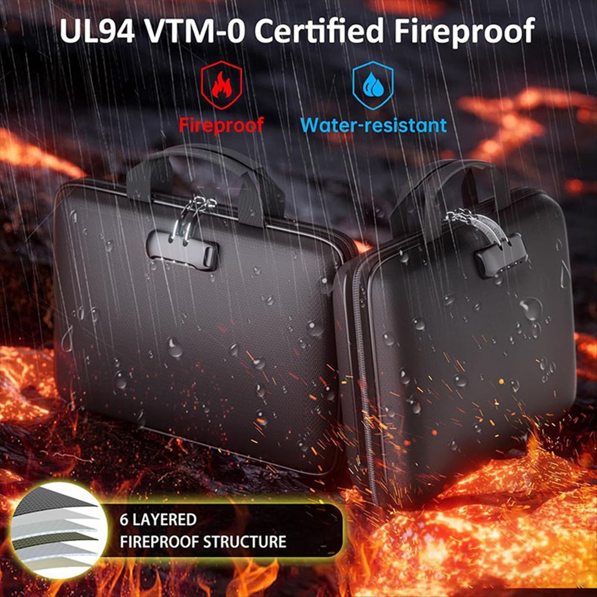 Fire Safe Document - Kilitli ve Dosya Klasörlü Yangına Dayanıklı
